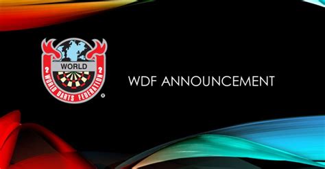 2023 WDF World Championships Player Update - September 20th - DartsWDF