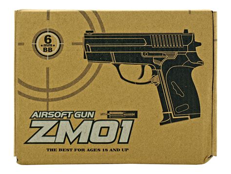 ZM01 Spring Powered Full Metal Airsoft 007 Style Pistol - Black