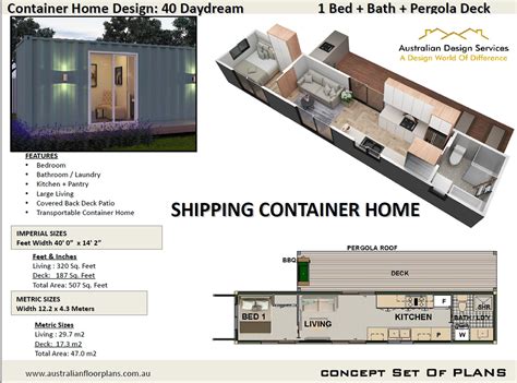 40 Foot Shipping Container Home | Full Construction House Plans ...