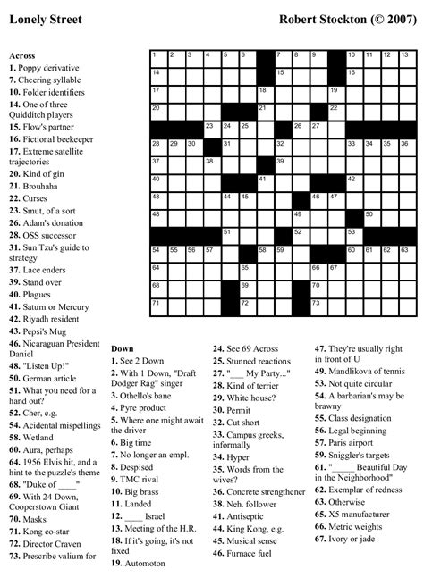 Printable Crossword Puzzles Easy To Medium - Printable Crossword Puzzles