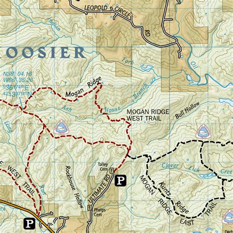 Hoosier National Forest Trail Map - Squaw Valley Trail Map