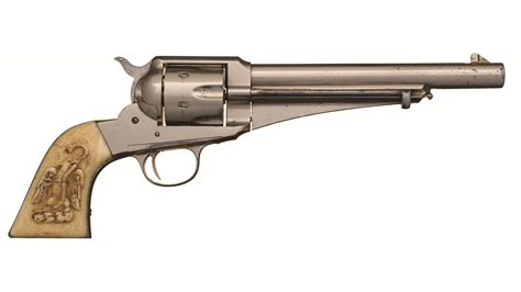 Remington Model 1875 Single Action Revolver with Carved Grip | Rock Island Auction