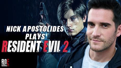 Leon Kennedy's Actor, Nick Apostolides, Plays RESIDENT EVIL 2 for the First Time : residentevil