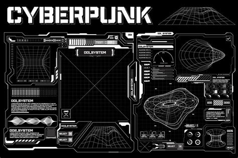 Futuristic Cyberpunk Interface HUD