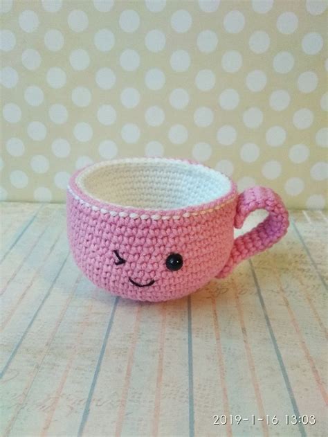 Crochet cup knitted cup toys for the nursery crochet dessert | Etsy ...