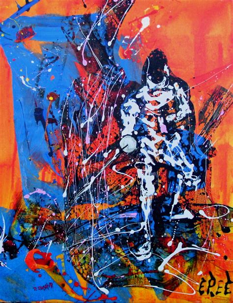 Dynamic Sport-Fencing Paintings: "Abstract Epee" Print Available