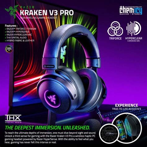 Jual Razer Kraken V3 Pro RGB Wireless Gaming Headset di Seller Chemicy Gaming - Mangga Dua ...