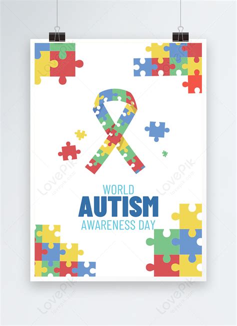 Simple autism awareness day poster template image_picture free download 466155831_lovepik.com