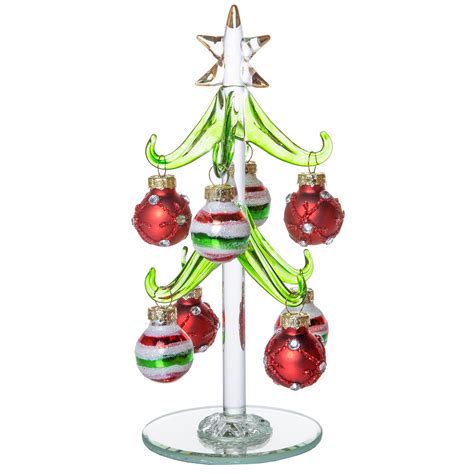 Mini Glass Christmas Tree with Removable Sphere Ornaments — Red Co. Goods