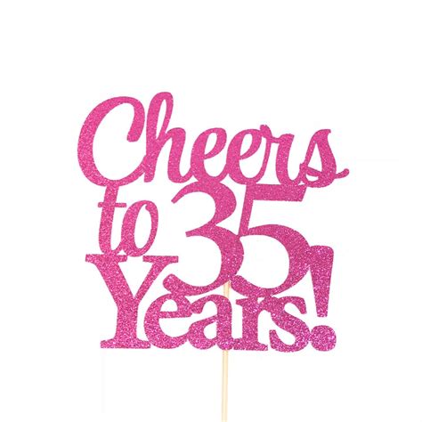 35th Birthday Cake Topper Cheers to 35 Years Cake Topper - Etsy Canada | Birthday ideas for her ...