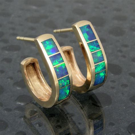 Opal Hoop Earrings Designed by Mark Hileman – The Hileman Collection