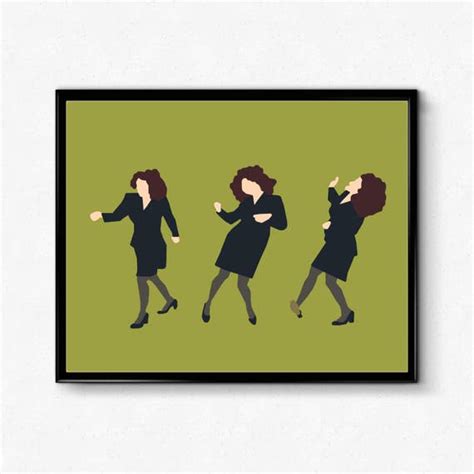 Elaine Dancing Poster Seinfeld Minimalist Poster Feminist - Etsy