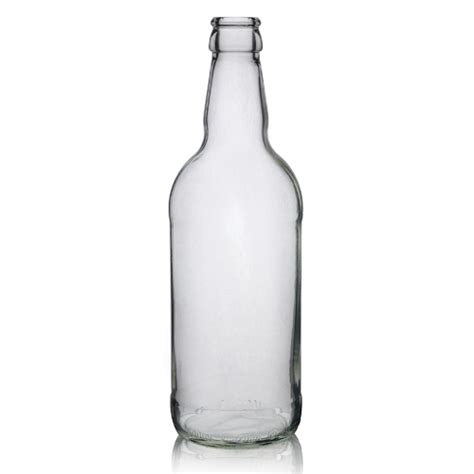 500ml Clear Glass Short Cider Bottle