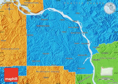 Political Map of Columbia County