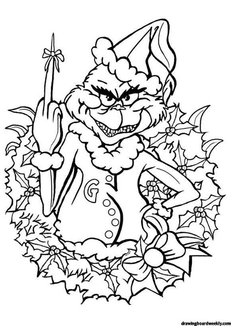 Printable Grinch Christmas Coloring Pages