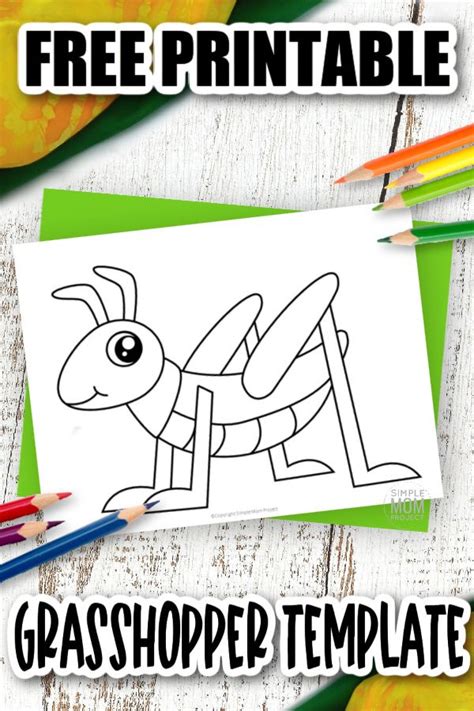 Free Printable Grasshopper Template in 2022 | Free printables, Spring arts and crafts, Preschool ...