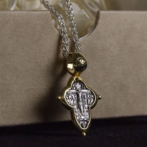 Silver Cross Necklace of Jesus, Men's Cross Necklace Sterling 925 and Gold - Etsy