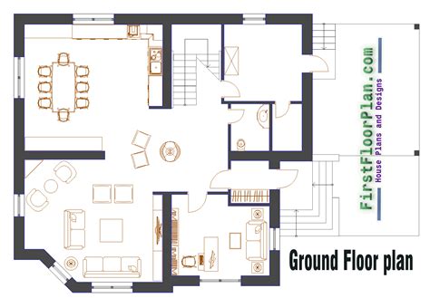 Duplex House Designs in Village | 1500 Sq Ft | Draw in AutoCAD - First Floor Plan - House Plans ...