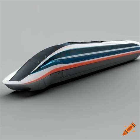 Futuristic 3d model of maglev train on Craiyon