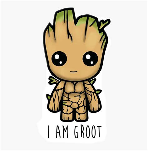 Am Groot Cute Baby Groot Guardians Clipart , Png Download - Drawings Groot, Transparent Png ...