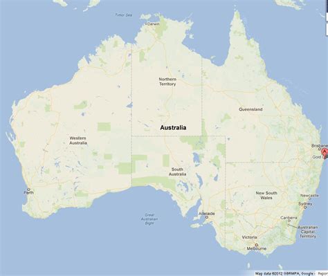 Byron Bay on Map of Australia