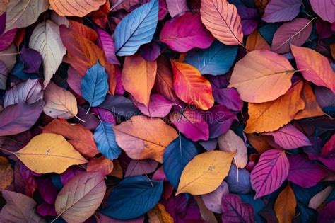 Pile of Colorful Leaves. Background of Colored Leaves Stock Photo ...