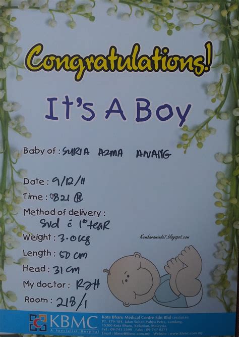 Ucapan Tahniah Dapat Baby Boy