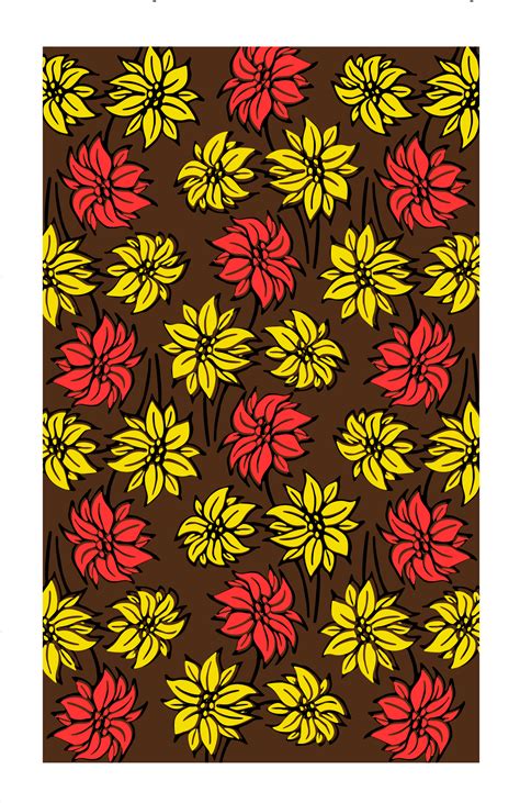 Clipart - Flower pattern (alternative colour mix)
