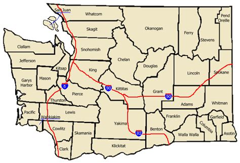 Eastern Washington Maps With Cities