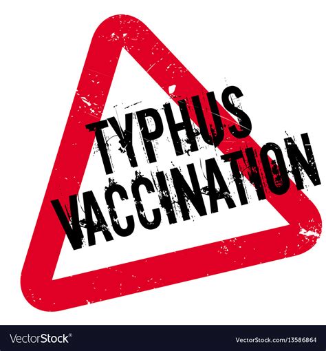 Typhus vaccination rubber stamp Royalty Free Vector Image