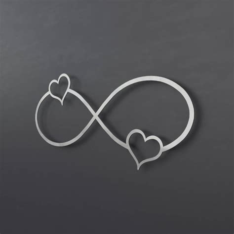 2 Hearts Infinity Symbol Metal Wall Art Infinity Wall Decor - Etsy