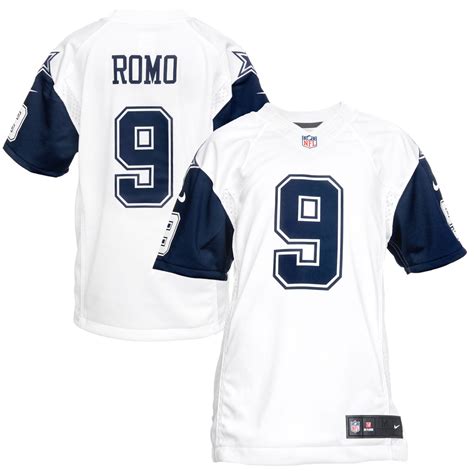 Nike Tony Romo Dallas Cowboys Youth White Color Rush Game Jersey