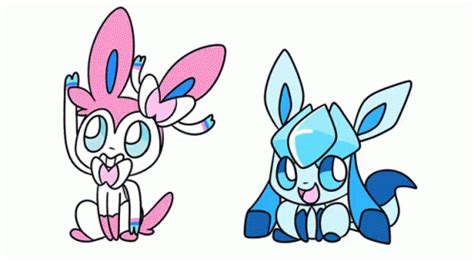 Pokemon Sylveon GIF - Pokemon Sylveon Glaceon - Discover & Share GIFs