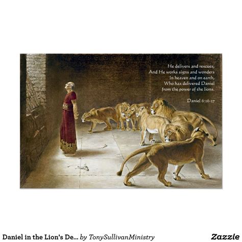 Daniel in the Lion's Den Bible Art Scripture Poster Medical Humor ...