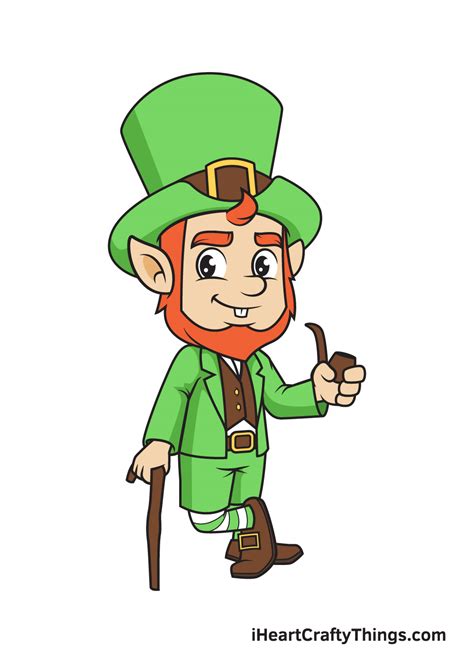 Leprechaun Drawing — How To Draw A Leprechaun Step By Step