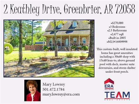 ERA TEAM Real Estate's Central AR Real Estate Blog: 2 Keathley Drive ...