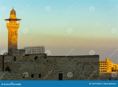 Jerusalem holy places stock image. Image of minaret - 154773469