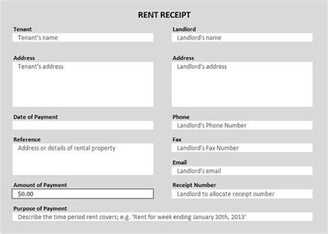 14 Rent Receipt Templates - Excel PDF Formats