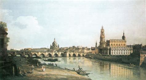 Acrylic Face Mounted Prints Canaletto (II) - Dresden from the right bank of the Elbe with the ...