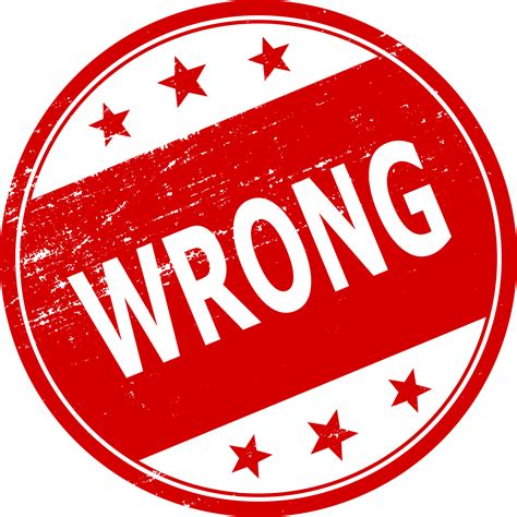 Wrong Logo Transparent | PNG All