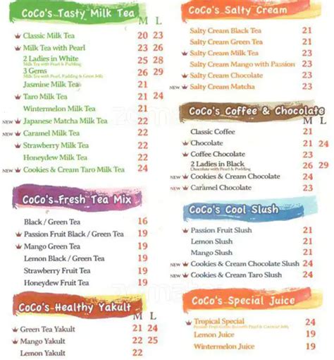 Coco Menu, Menu for Coco, Kuningan, Jakarta - Zomato Indonesia