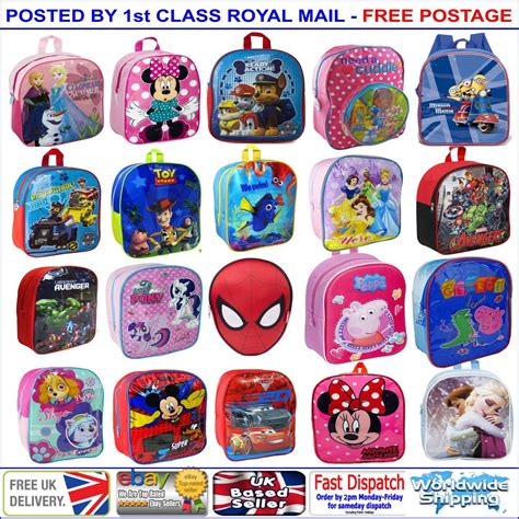 Kids Boys Girls Disney School Bag Backpack Lunch Boxes Rucksack ...