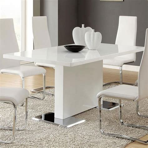 Modern White Dining Table Coaster Furniture | FurniturePick