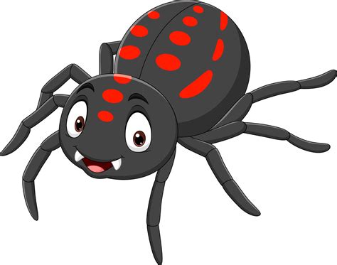 Cartoon funny spider on white background 5162480 Vector Art at Vecteezy