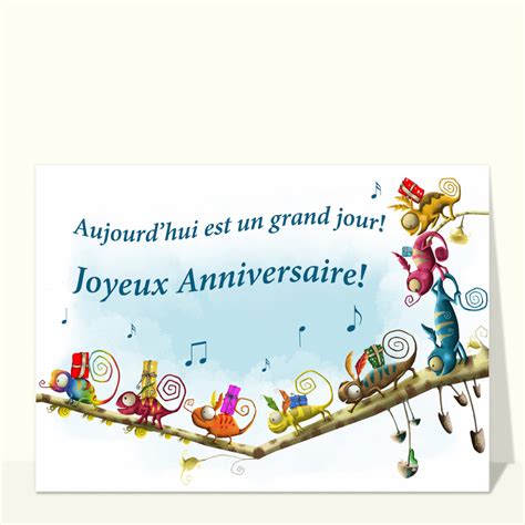 Carte anniversaire humour aujourd'hui, on chante pour ton anniv