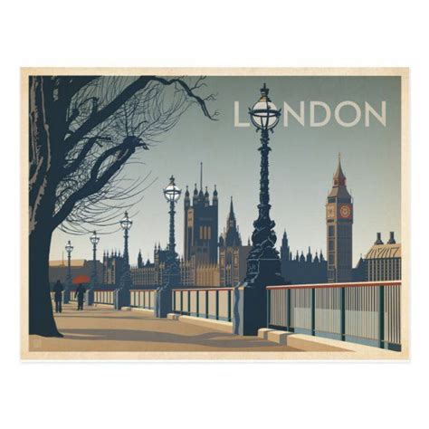 London Postcard | Zazzle | Carte postale, Affiches d'art, Poster art