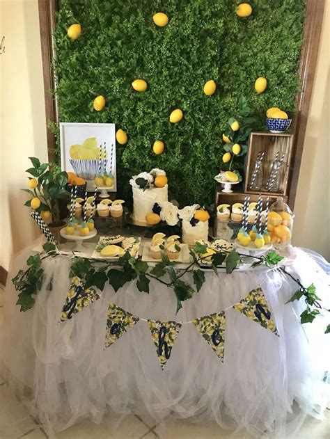 Lemon Birthday Party Ideas | Photo 1 of 11 | Lemon themed bridal shower ...