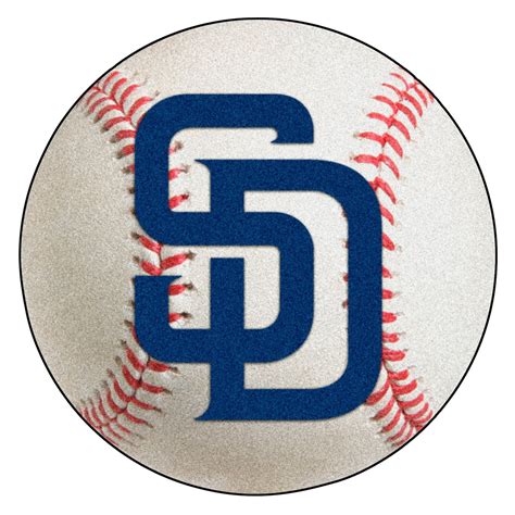 FanMats® 6532 - "Baseball" MLB San Diego Padres Round Nylon Area Rug ...