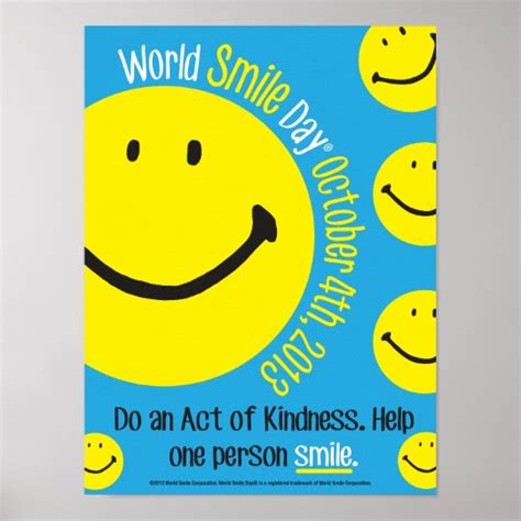 World Smile Day Poster 12x16 | Zazzle.com