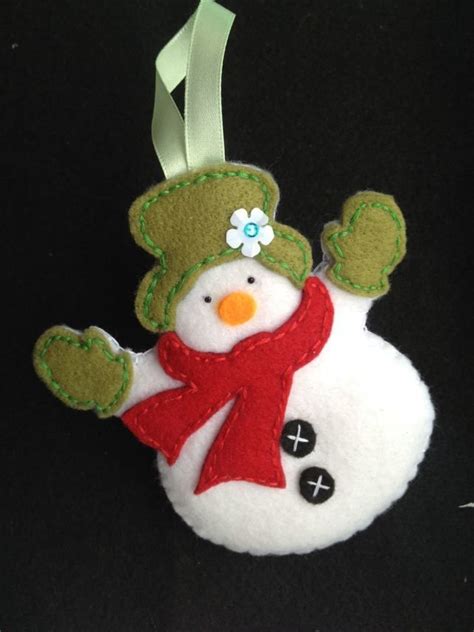 Snowman Christmas Tree Ornaments £3.50 Diy Felt Christmas Ornaments ...